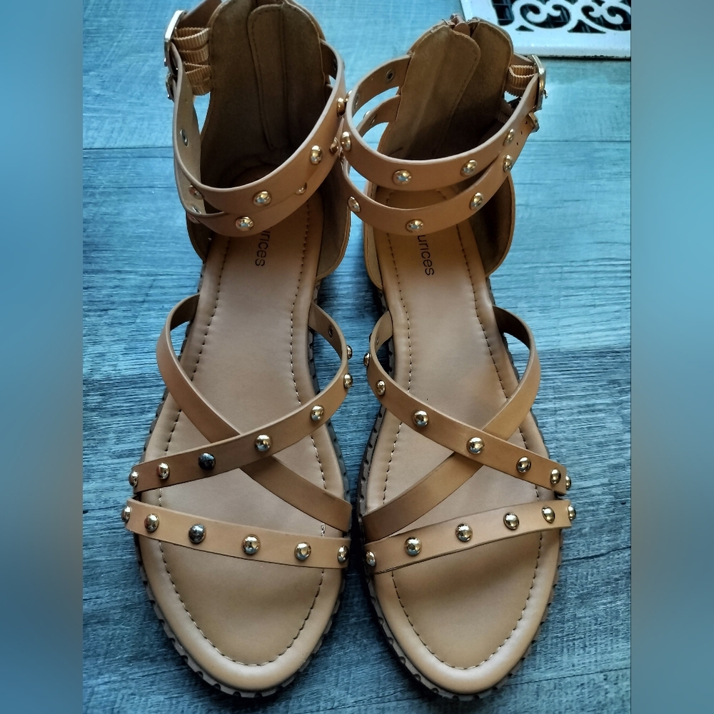 Maurices Studded Tan Sandals